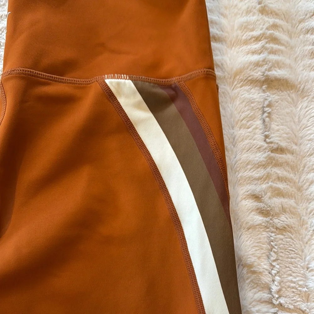 Orange Side Stripe Leggings